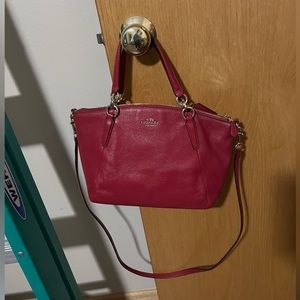 Hot pink Coach satchel